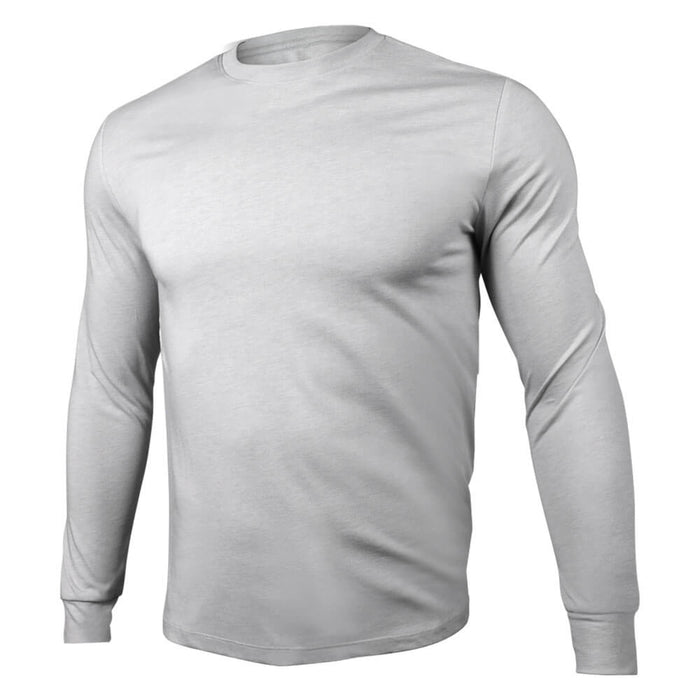 2UNDR All Day Longsleeve Crew Golf T-Shirt Heathered Grey - 26 Men