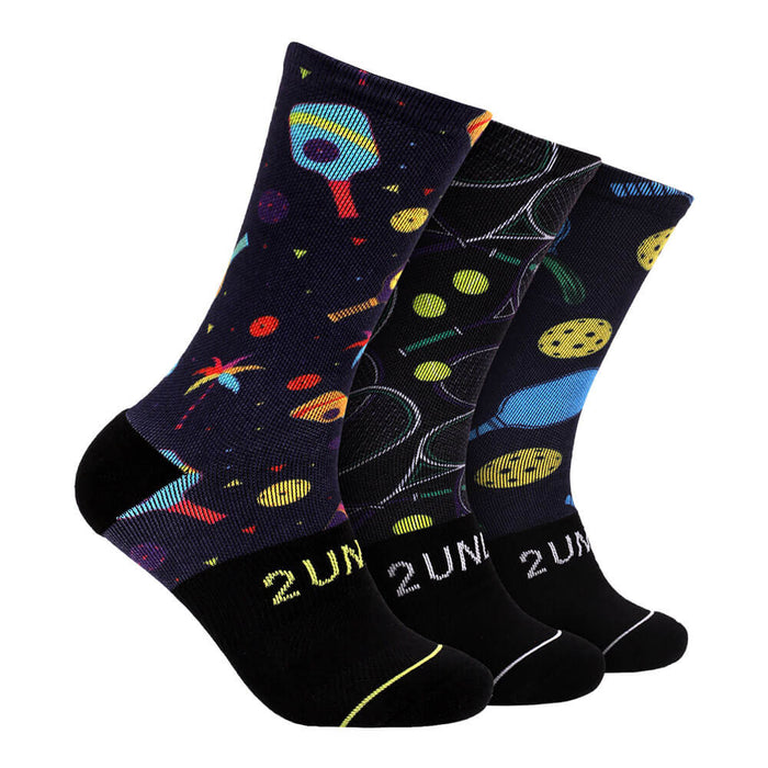 2UNDR Flex Printed Crew 3 Pack Golf Socks - 26 Men