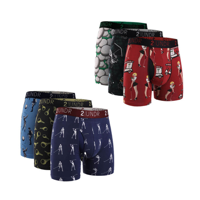 2UNDR Swing Shift 6" Boxer Brief (3 Pack Boxset) - 26 Men