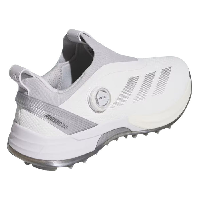 Adidas Adizero ZG BOA Spikeless Golf Shoes Cloud White/Silver Metallic/Light Solid Grey - FW25 Men