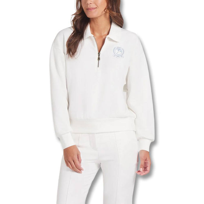PUMA AP Collared 1/4 Zip Golf Pullover Warm White - SS25 Women