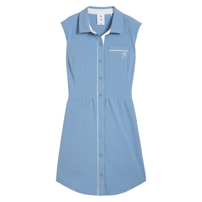PUMA AP Seersucker Golf Dress Zen Blue - SS25 Women