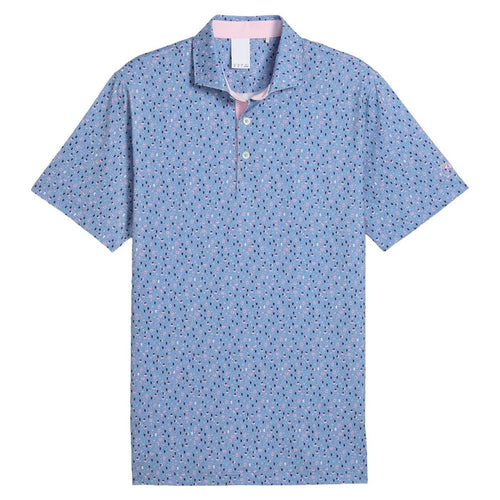 PUMA AP Tea Time Golf Polo Zen Blue/Pale Pink - SS25 Men