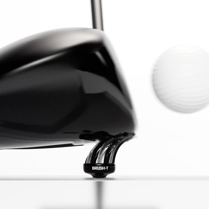 BRUSH-T Driver, Premium Plastic Golf Tees, Black, (3 Pack)