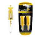 BRUSH-T XLT, Premium Plastic Golf Tees, 3 1/8", Yellow (2 Pack)