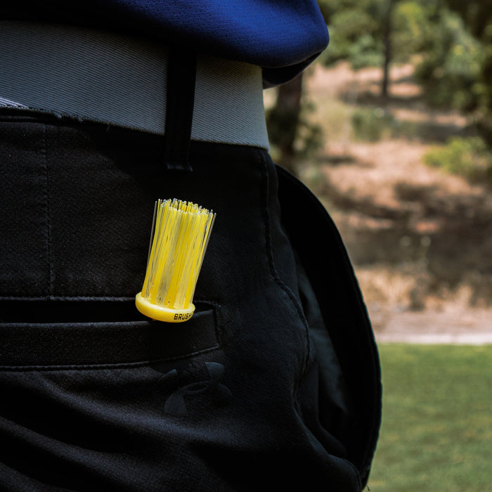 BRUSH-T XLT, Premium Plastic Golf Tees, 3 1/8", Yellow (2 Pack)