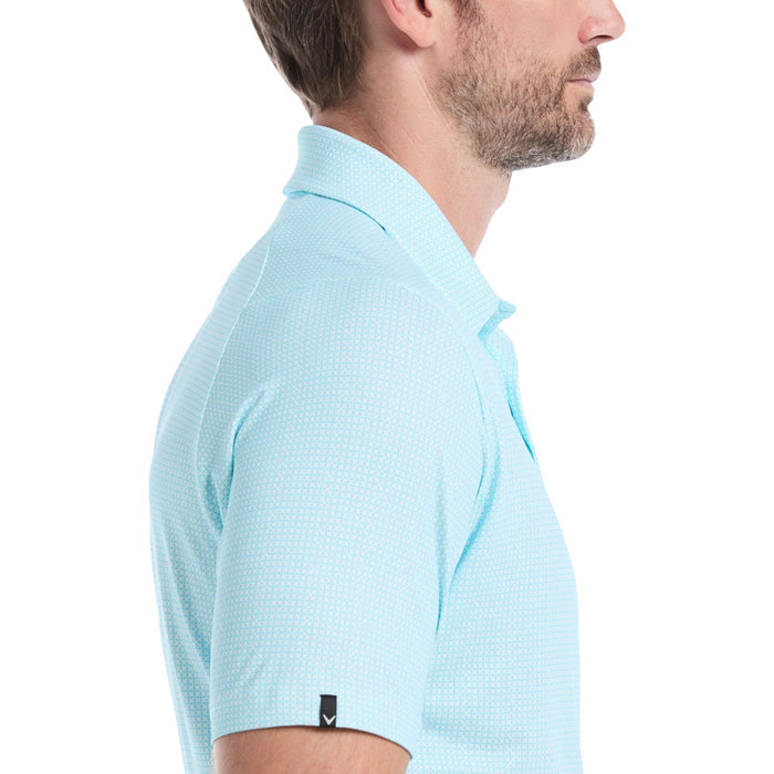 Callaway All Over Chevron Foulard Print Golf Polo Blue Radiance - SP25 Men