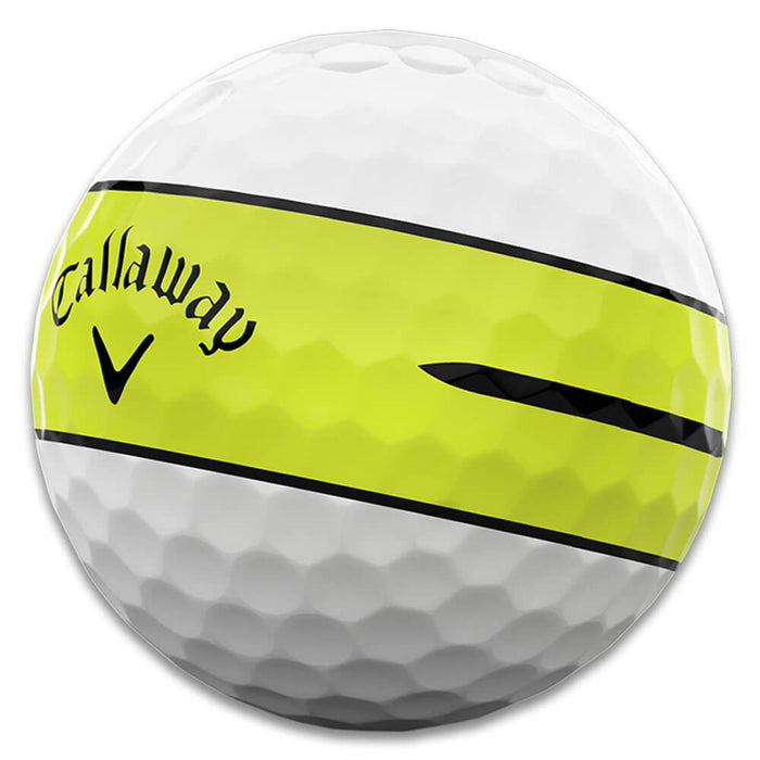 Callaway Chrome Soft Yellow Stripe Golf Balls