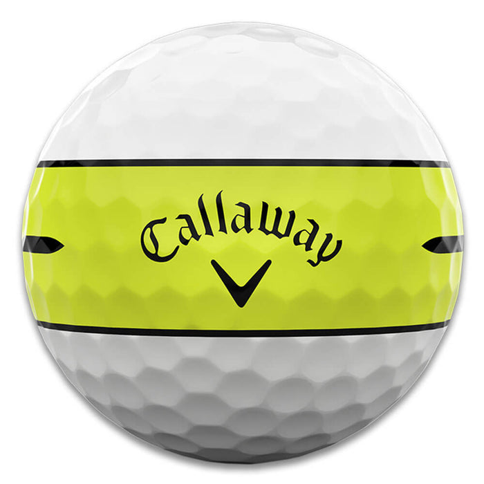 Callaway Chrome Soft Yellow Stripe Golf Balls