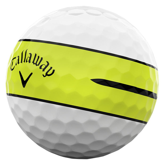 Callaway Chrome Tour 360 Yellow Stripe Golf Balls