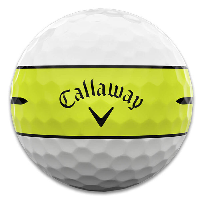 Callaway Chrome Tour X 360 Yellow Stripe Golf Balls