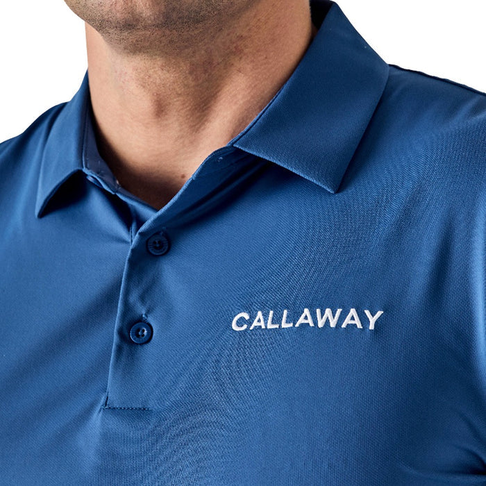 Callaway Legacy Collection Triple Track Sleeve Block Golf Polo Galaxy Blue - SP25 Men