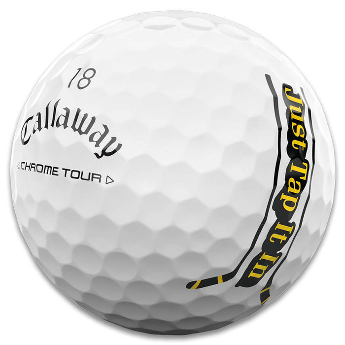 Callaway Limited Edition Chrome Tour Happy Gilmore 2 Just Tap It In Golf Balls