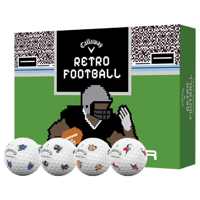 Callaway Limited Edition Chrome Tour Retro Football Golf Balls