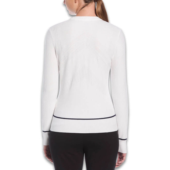 Callaway Multi-Stitch Chevron Golf Sweater (with Tipping) Brilliant White - SP25 Women
