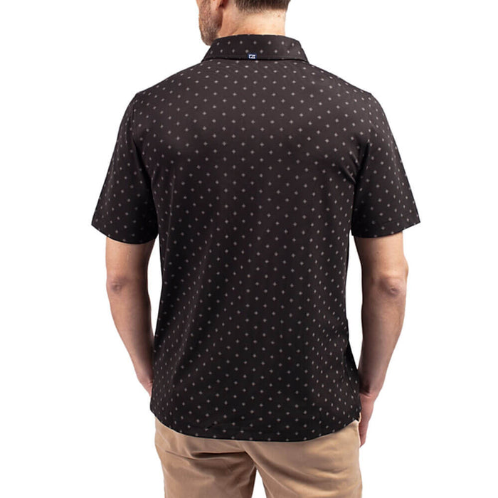 Cutter and Buck LAFC DryTec Virtue Eco Pique Tile Print Recycled Golf Polo Black - 25 Men