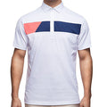 Devereux Cole Golf Polo White/Calypso Coral/Navy - SS16 Men