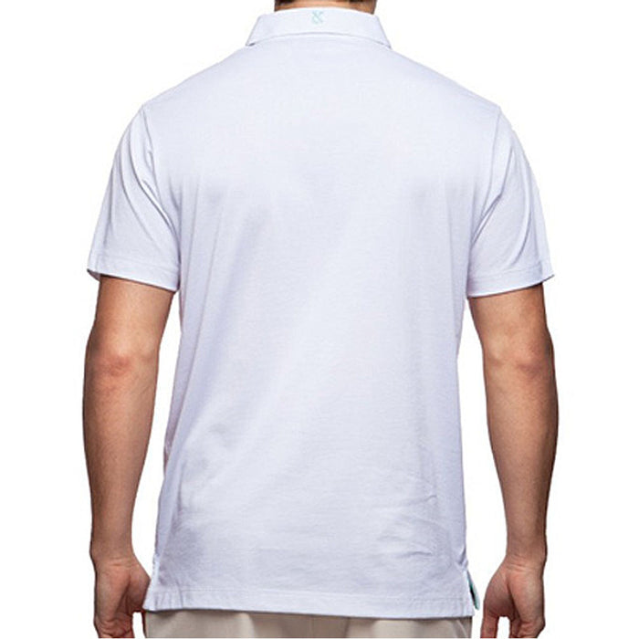 Devereux Jonah Golf Polo White/Navy/Calypso Coral - SS16 Men