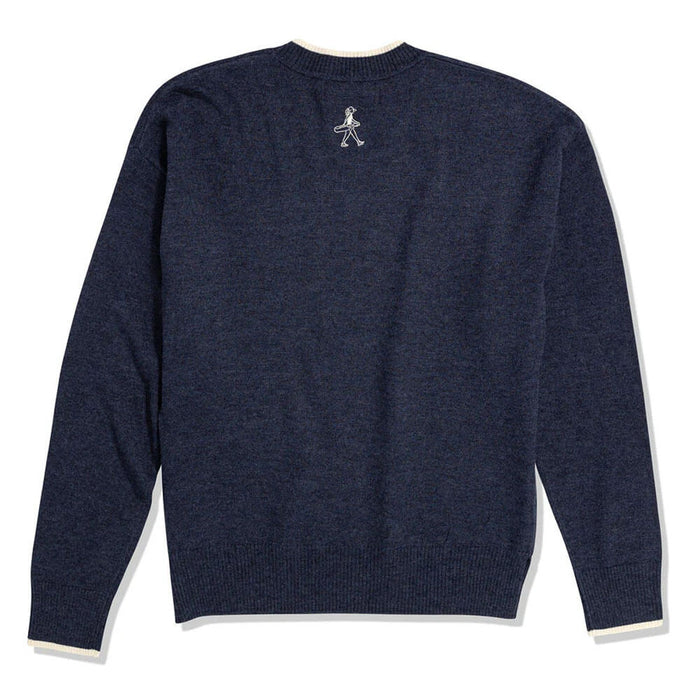 Draw & Fade Cameron Crewneck Golf Sweater Navy - FW25 Women