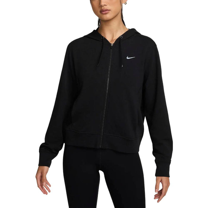 Nike Dri-FIT One Full-Zip French Terry Golf Hoodie Black/White - SP26 Women