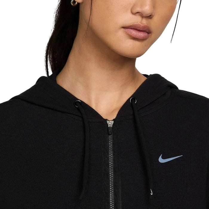 Nike Dri-FIT One Full-Zip French Terry Golf Hoodie Black/White - SP26 Women
