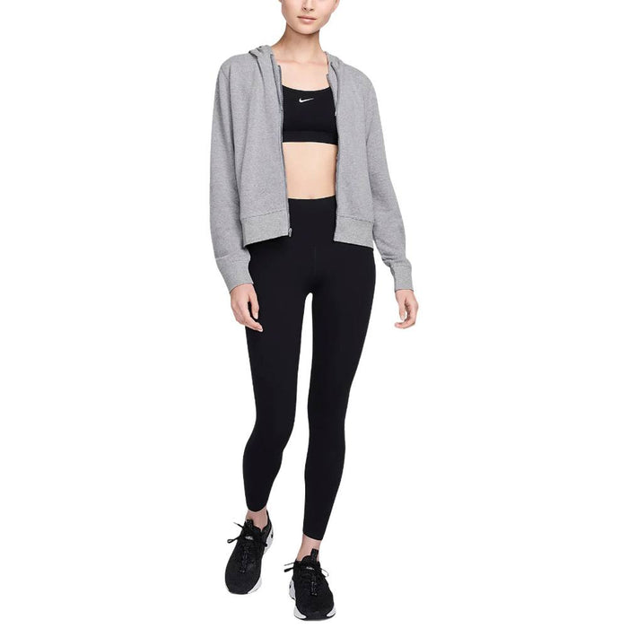Nike Dri-FIT One Full-Zip French Terry Golf Hoodie Carbon Heather/White - SP26 Women