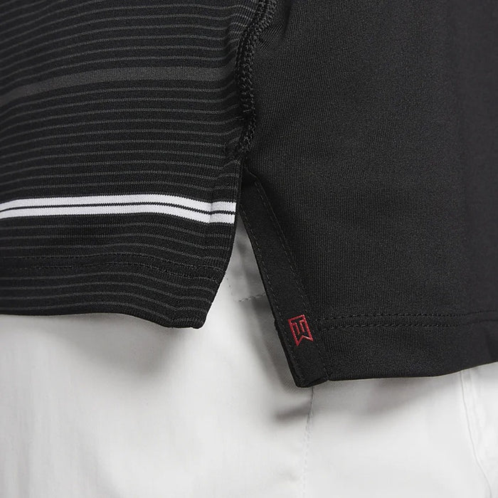 Nike Dri-FIT Tiger Woods Striped Golf Polo Black/Anthracite/White - SS23 Men