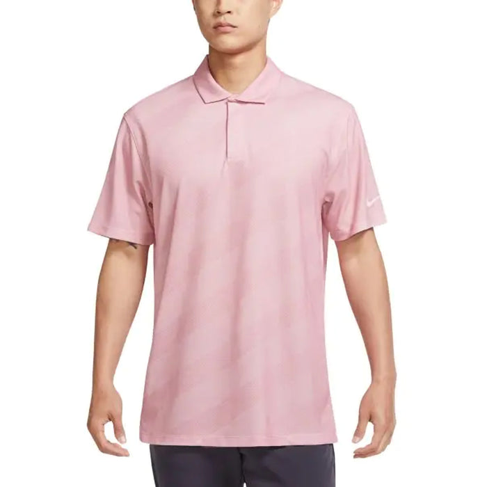 Nike Dri-FIT Tiger Woods Striped Golf Polo Pink Foam - SP21 Men