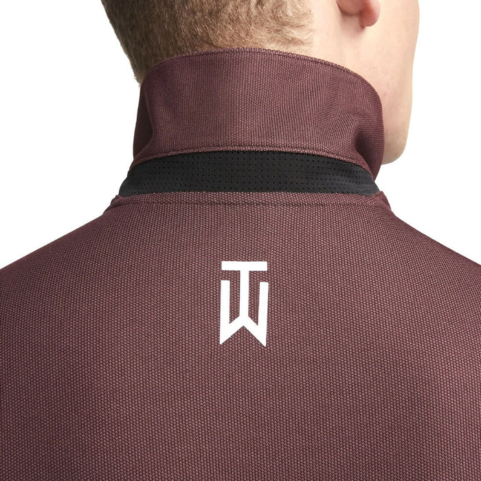 Nike Dri-FIT Tiger Woods Tech Pique Golf Polo Burgundy Crush/Plum Eclipse/White - 23 Men