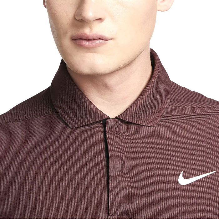 Nike Dri-FIT Tiger Woods Tech Pique Golf Polo Burgundy Crush/Plum Eclipse/White - 23 Men