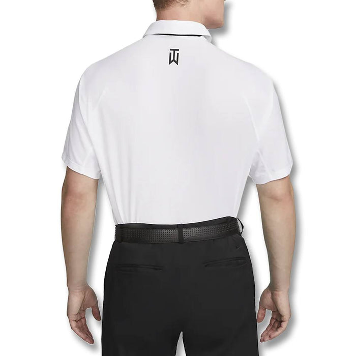 Nike Dri-FIT Tiger Woods Tech Pique Golf Polo White/White/Black - 23 Men