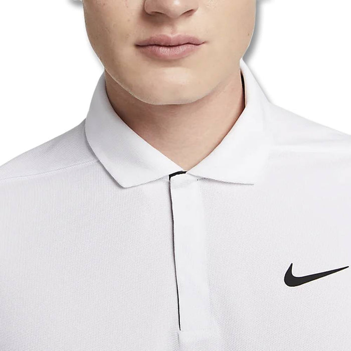 Nike Dri-FIT Tiger Woods Tech Pique Golf Polo White/White/Black - 23 Men