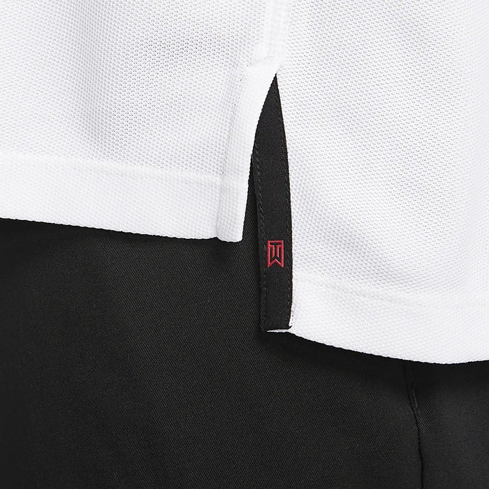 Nike Dri-FIT Tiger Woods Tech Pique Golf Polo White/White/Black - 23 Men