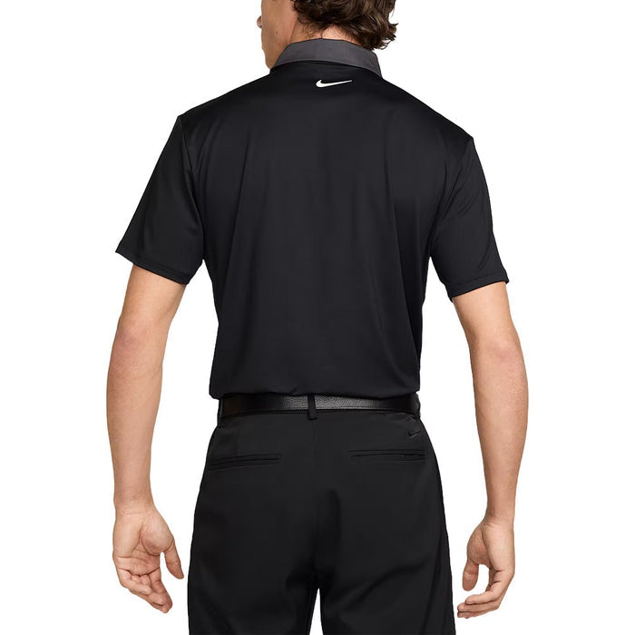Nike Dri-FIT Tour Contrast Golf Polo Black/Anthracite/White - FW25 Men