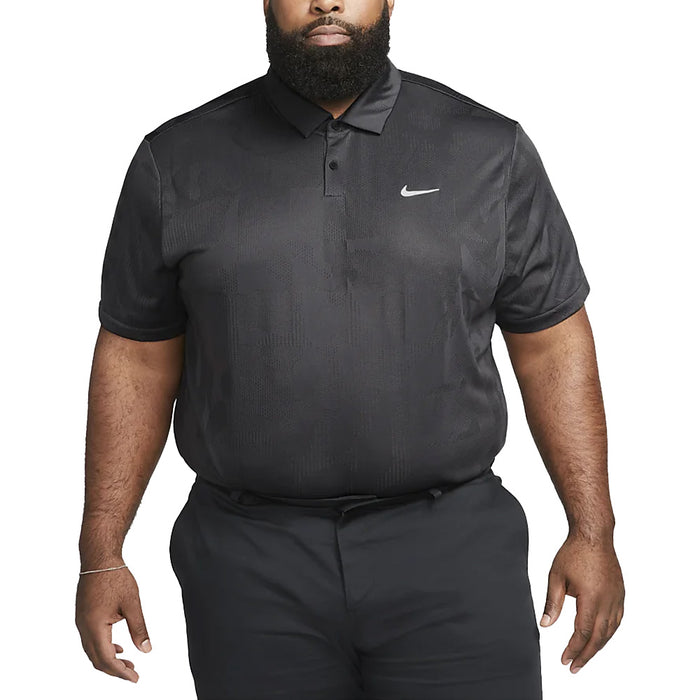 Nike Dri-FIT Tour Jacquard Golf Polo Anthracite/White - 23 Men