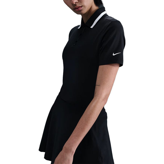 Nike Dri-FIT Tour Short-Sleeve Golf Polo Black/White/White - FW25 Women