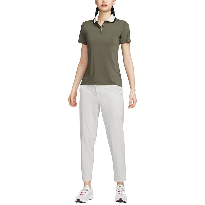 Nike Dri-FIT Tour Short-Sleeve Golf Polo Tarp Green/Black/Pale Ivory - SP25 Women