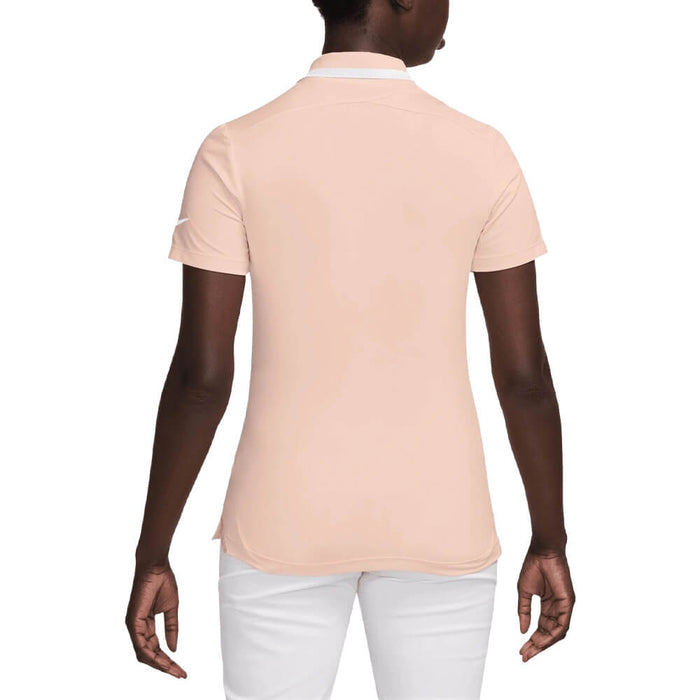 Nike Dri-FIT Tour Short-Sleeve Golf Polo Washed Coral/White/Black - SP25 Women