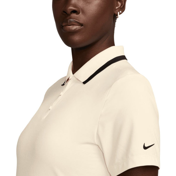 Nike Dri-FIT Tour Shortsleeve Golf Polo Pale Ivory/Black/Black - SU25 Women