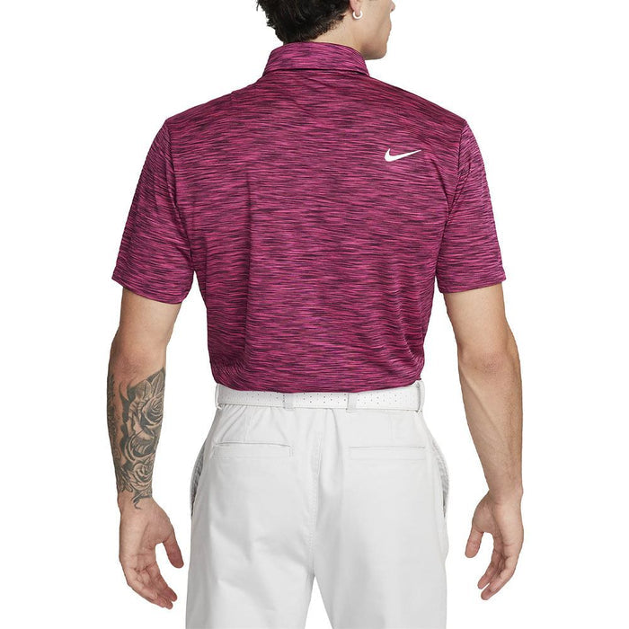 Nike Dri-FIT Tour Space Dye Golf Polo Bordeaux/Fireberry/White - 23 Men