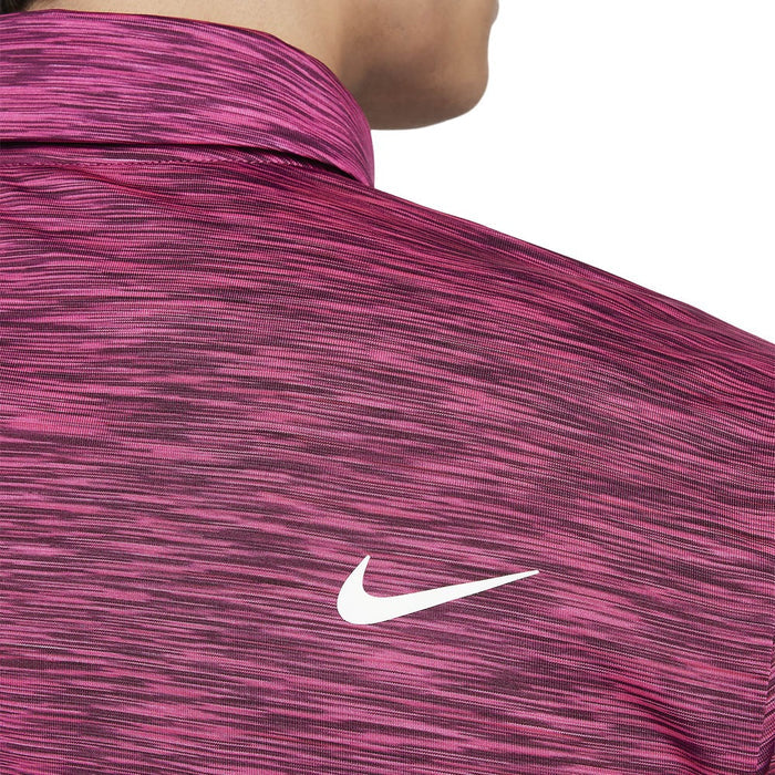 Nike Dri-FIT Tour Space Dye Golf Polo Bordeaux/Fireberry/White - 23 Men