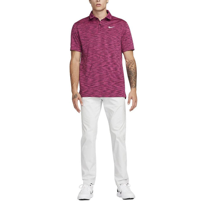 Nike Dri-FIT Tour Space Dye Golf Polo Bordeaux/Fireberry/White - 23 Men
