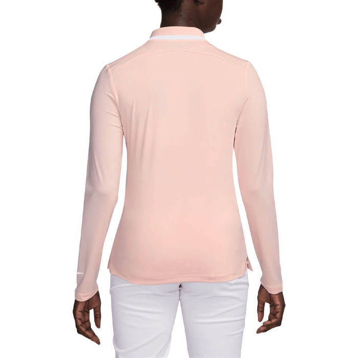 Nike Dri-FIT UV Tour LS Golf Polo Washed Coral/White/Black - SP25 Women