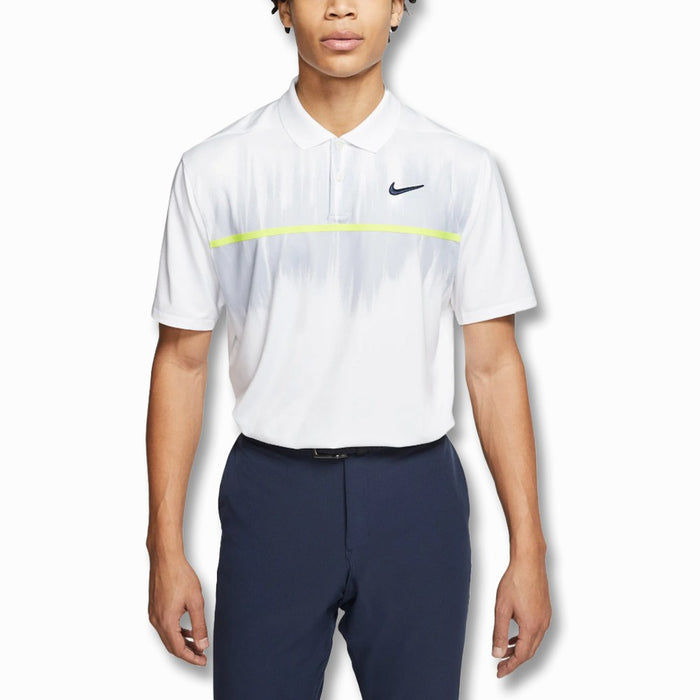 Nike Dri-FIT Vapor Fog Print Golf Polo White/Sky Gray - FW20 Men