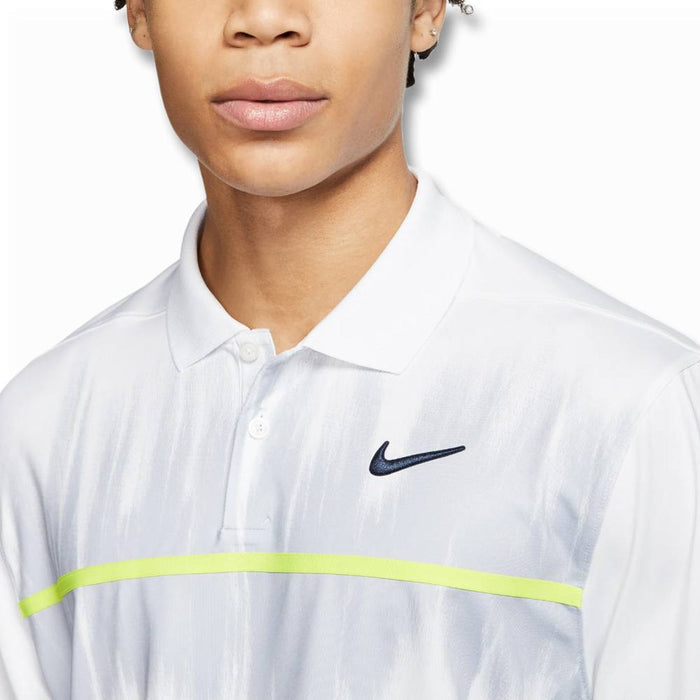 Nike Dri-FIT Vapor Fog Print Golf Polo White/Sky Gray - FW20 Men
