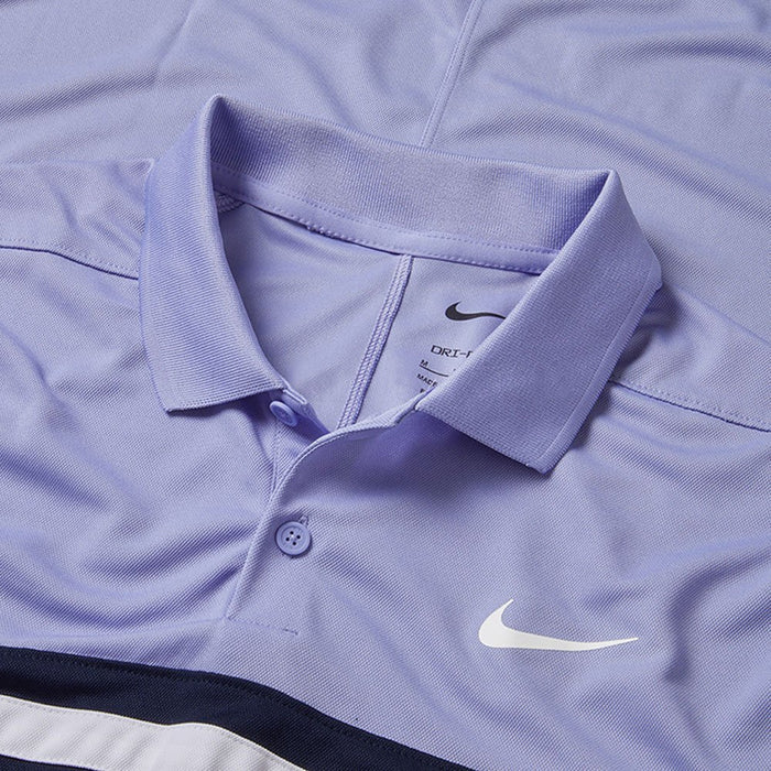 Nike Dri-FIT Victory Color-Blocked Golf Polo Light Thistle/Obsidian/White - SS22 Men