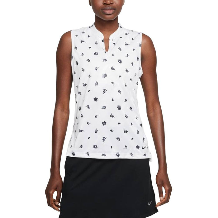 Nike Dri-FIT Victory Printed Golf Polo White/Black - SS21 Women