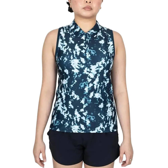 Nike Dri-FIT Victory Printed Sleeveless Golf Polo Armory Navy/White - FW25 Women