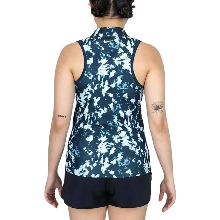 Nike Dri-FIT Victory Printed Sleeveless Golf Polo Armory Navy/White - FW25 Women