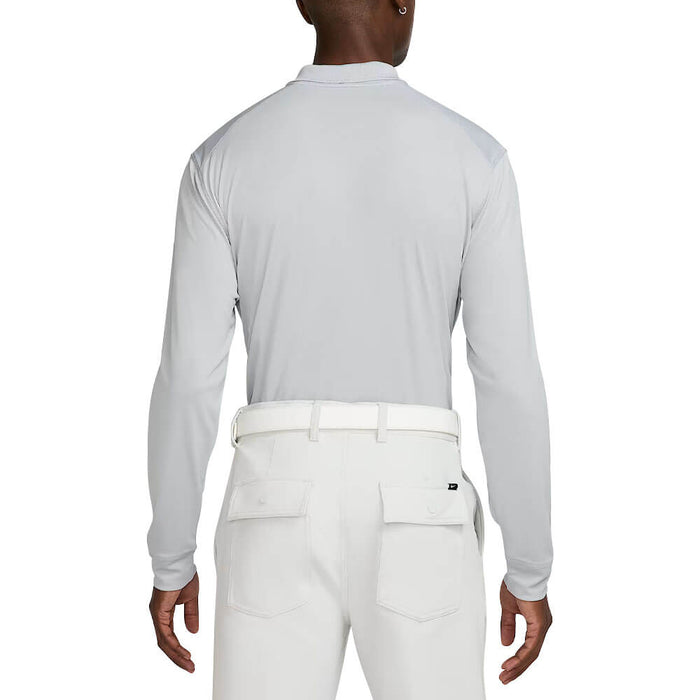 Nike Dri-FIT Victory Solid Longsleeve Golf Polo Wolf Gray/White - FA25